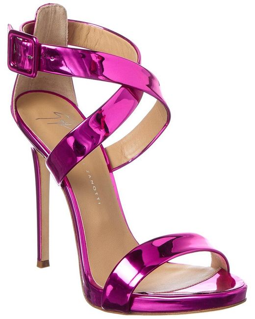 Giuseppe Zanotti Purple Coline 110 Leather Sandal