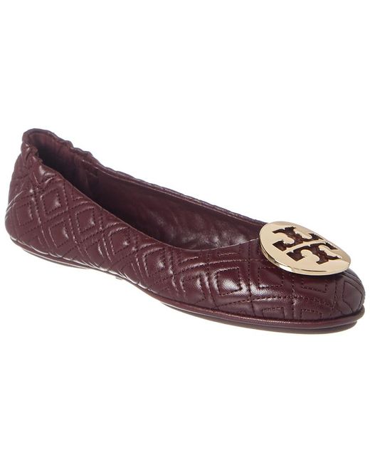 tory burch minnie travel ballet flat quilted leather