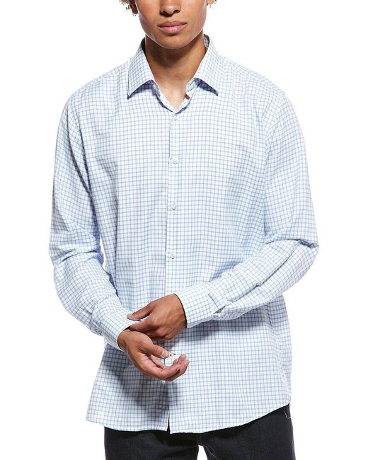 Tahari Blue Modern Fit Dress Shirt for men