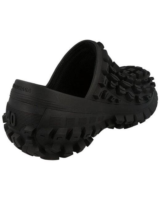 Balenciaga Black Defender Rubber Clog for men