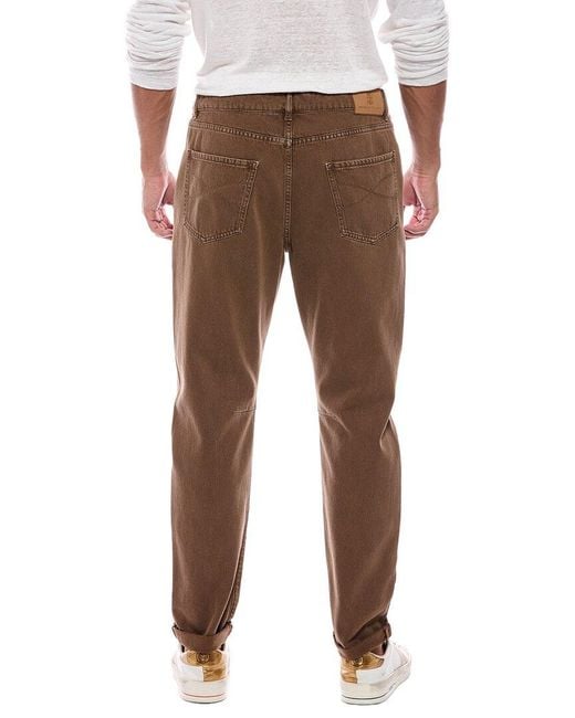 Brunello Cucinelli Brown Leisure Fit Jean for men