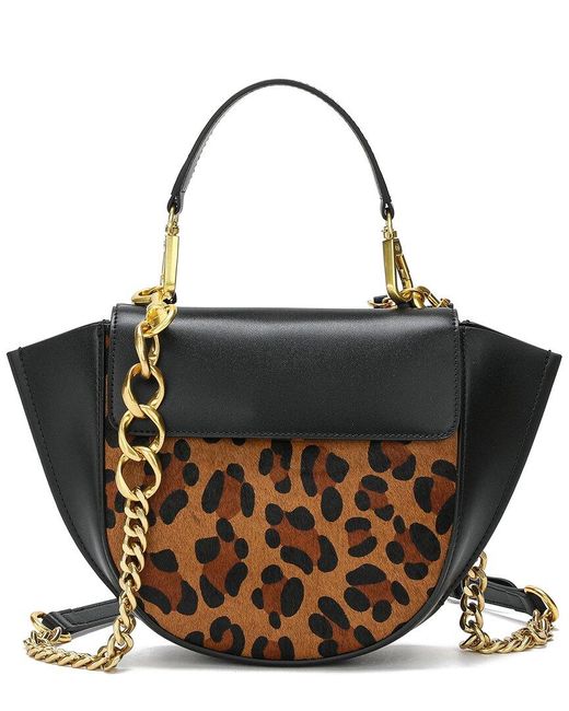 Tiffany & Fred Paris Black Full-grain Leather Top-handle Crossbody