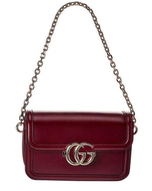 Gucci Purple Go Small Leather Shoulder Bag
