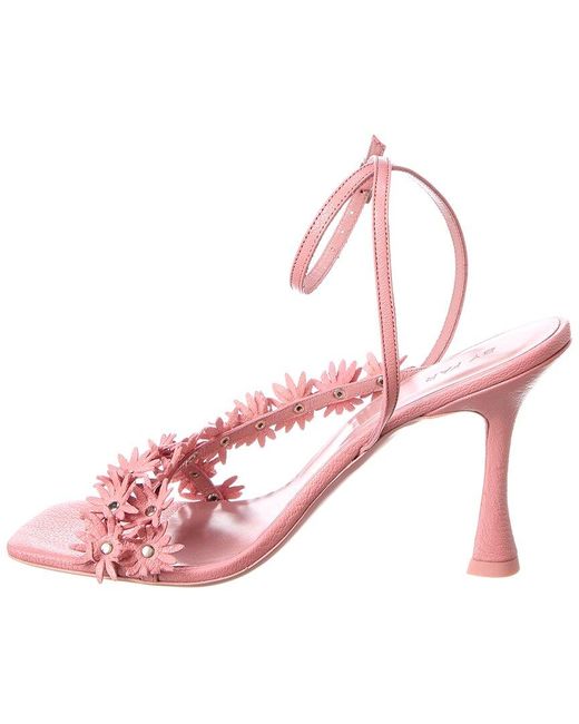 By Far Pink Poppy Leather Sandal