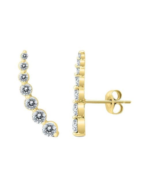 Diamond Select Cuts Metallic 14K 1.20 Ct. Tw. Diamond Earrings
