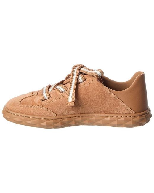 Jimmy Choo Brown Diamond Light Flex/F Leather Sneaker