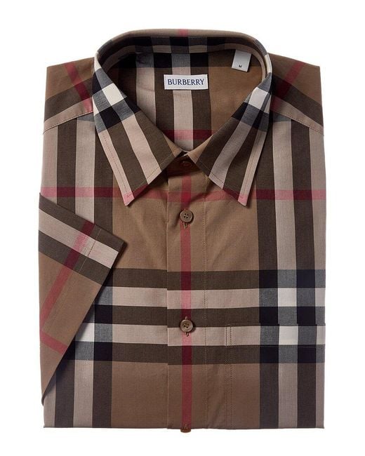 Burberry Brown Dress Shirt for men