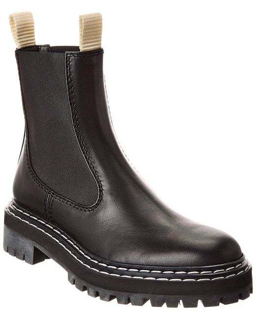 Proenza Schouler Black Leather Chelsea Boot