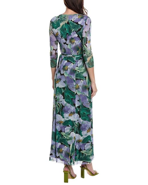 Anne Klein Green 3/4-sleeve Maxi Dress
