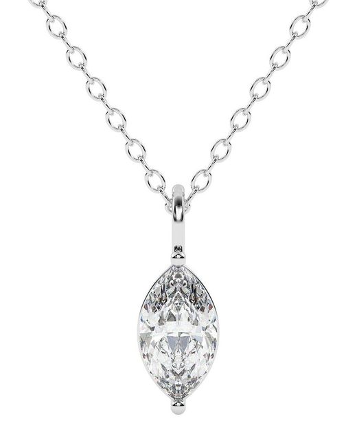 Lab Grown Diamonds Metallic 14k 1.00 Ct. Tw. Lab-grown Diamond Necklace