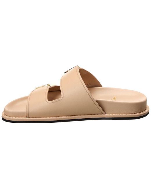 Fendi Brown Feel Leather Sandal