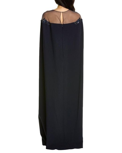 Marchesa Black Cape Gown
