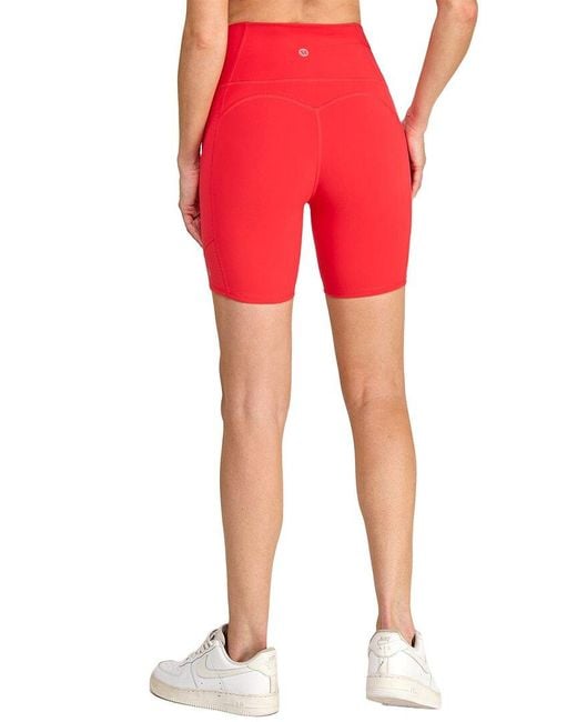 Badgley Mischka Red High-Waist Breathable Bike Short