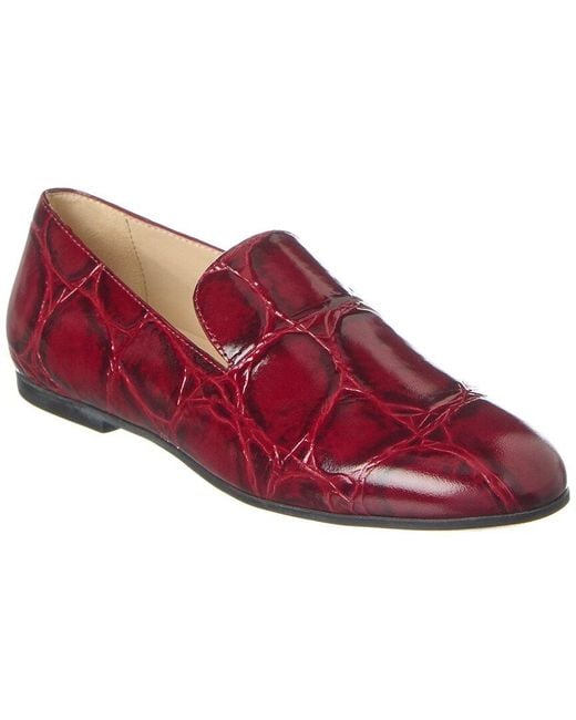 Tod's Red Gomma Leather Loafer