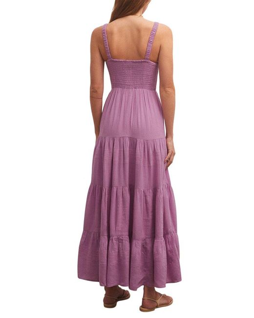 Z Supply Purple Kyara Novelty Midi Dress