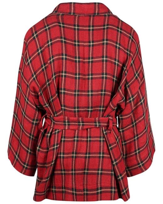 Gucci Red Linen-blend Bathrobe for men