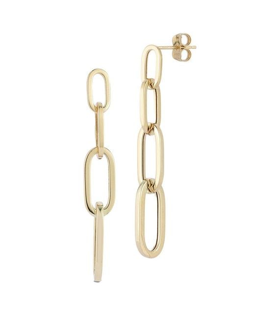 Ember Fine Jewelry Metallic 14k Graduated Link Drop Earrings