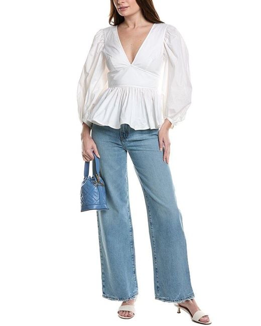 Staud Blue Luna Top
