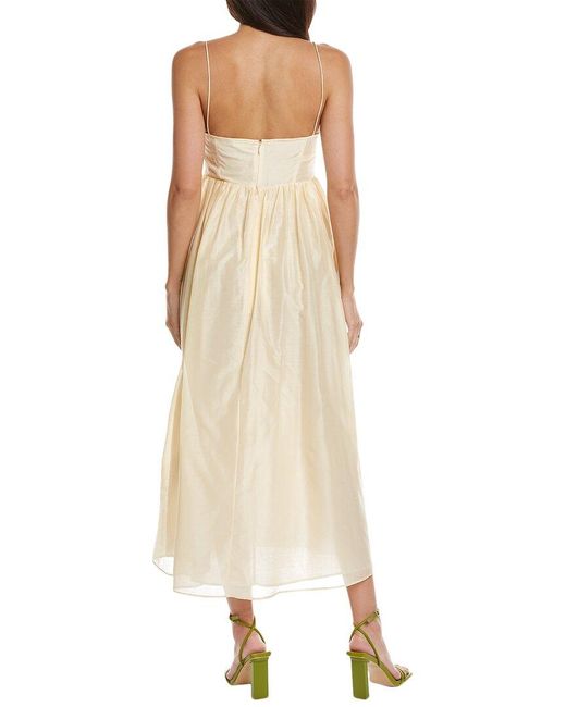 Ulla Johnson Natural Silk-Blend Maxi Dress