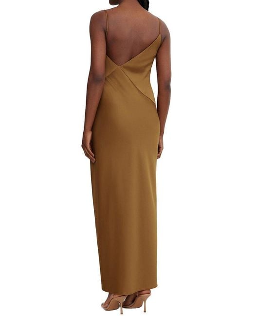 Significant Other Brown Annabel Bias Bridesmaid Dress