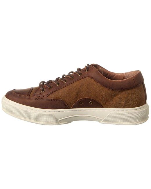 Frye Brown Hoyt Low Lace Leather Sneaker for men