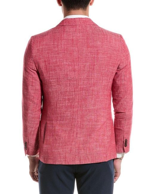Tailorbyrd Red Linen-blend Sportscoat for men