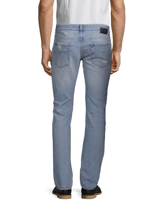 Fendi Denim Distressed Patch Jeans in 