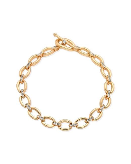 Eye Candy LA Metallic Cz Iris Chain Link Bracelet