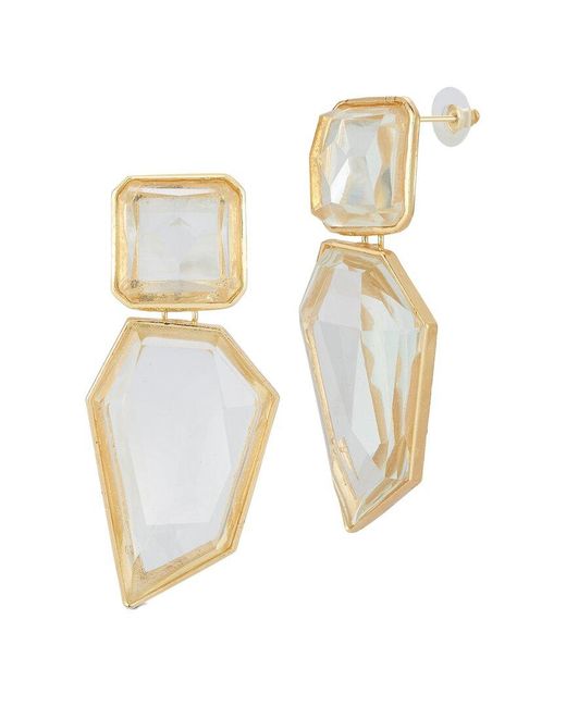 Chloe and Madison White Jewelry Plated Earrings