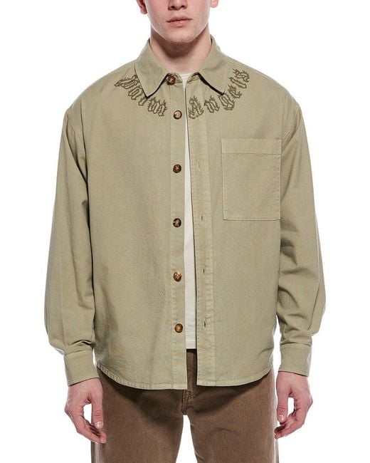 Palm Angels Natural Denim Shacket for men