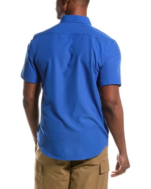 Vintage Blue Summer Stretch Shirt for men