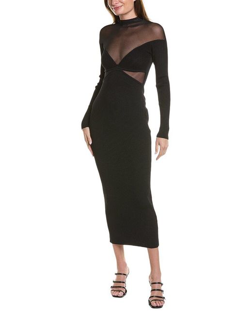 Bardot Black Aperol Knit Midi Dress