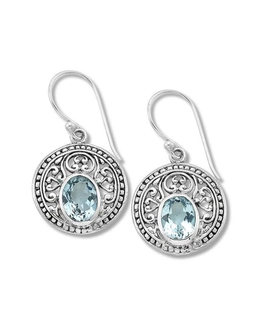 Samuel B. Metallic 3.70 Ct. Tw. Amethyst Earrings