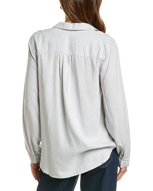 Bella Dahl Gray Classic Button-Up Shirt
