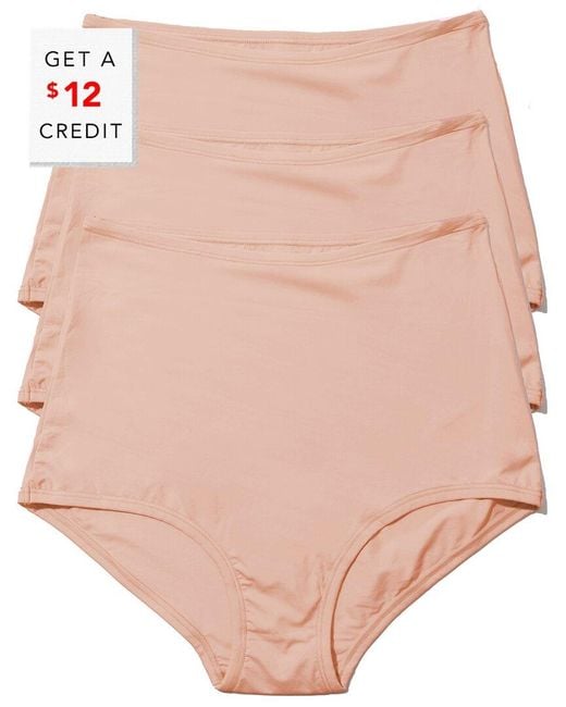 Hanky Panky Natural Set Of 3 High Rise Boyshort With $12 Credit