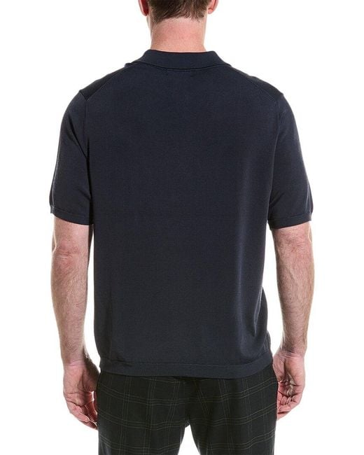 Tahari Blue Half-zip Polo Shirt for men