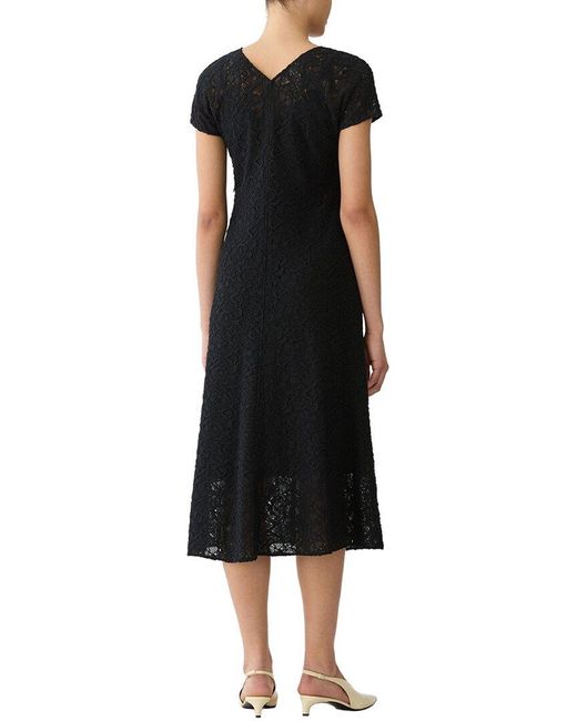 Lafayette 148 New York Black Embroidered Dress