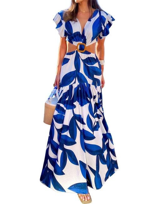 Nia Blue Maxi Dress