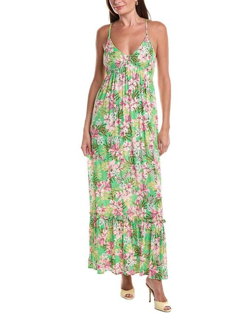 Marion Green Floral Maxi Dress