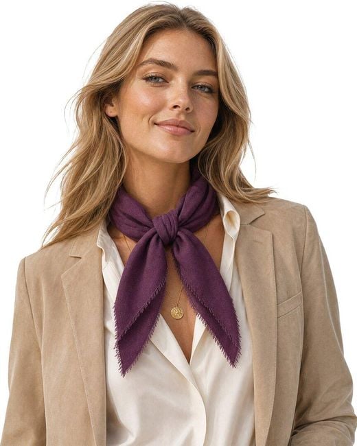 Blue Pacific Brown Solid Cashmere-Blend Neckerchief