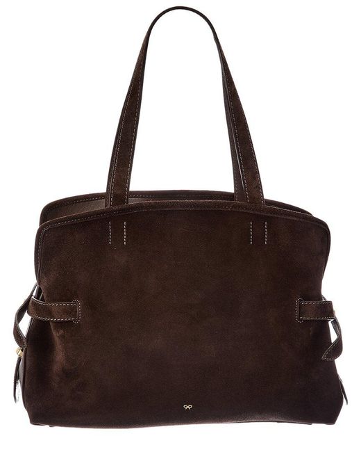Anya Hindmarch Brown Wilson Suede & Leather Satchel