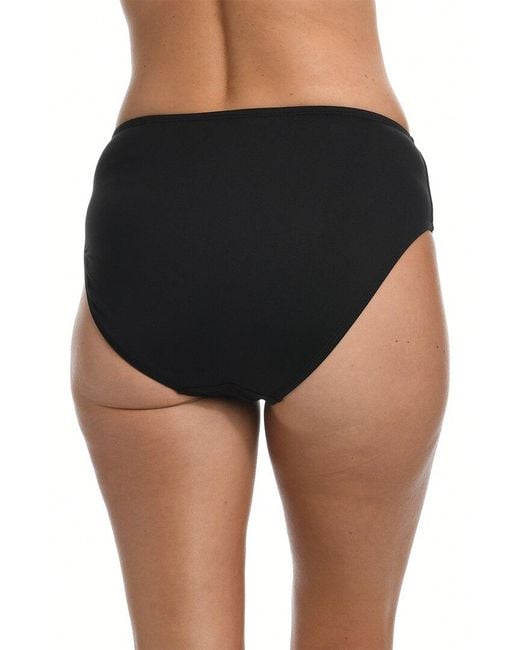 24th & Ocean Black Solid Swim Bottom