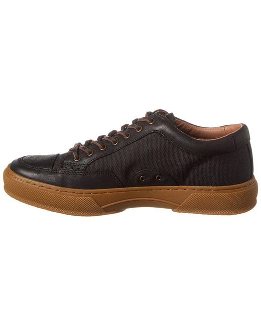 Frye Brown Hoyt Low Lace Canvas & Leather Sneaker for men