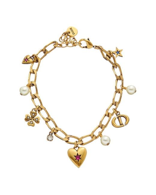 Dior Metallic Lucky Charms Bracelet