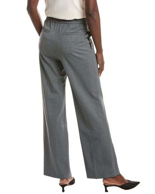 Max Mara Gray Weekend Petra Wool-Blend Long Trouser