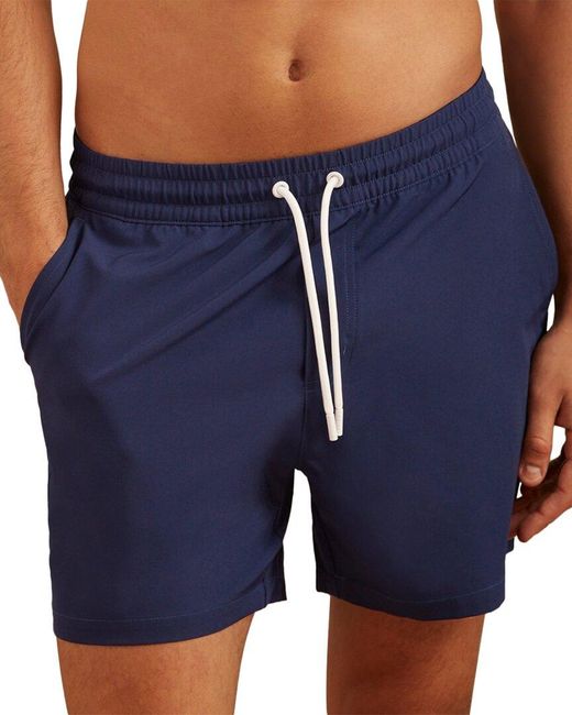 Reiss Blue Shore Plain Drawstring Short for men