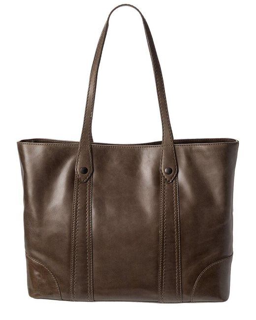 Frye Brown Melissa Leather Shopper Tote