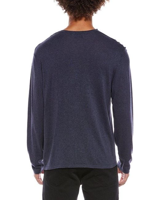 Officine Generale Blue Officine Generale Hansel Henley Shirt for men