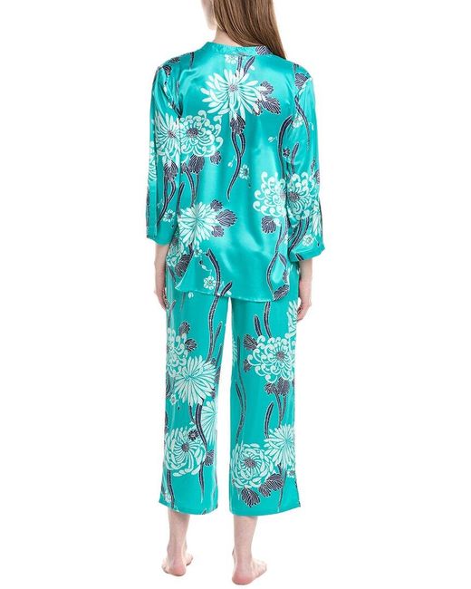 Natori Blue 2pc Obi Pajama Set