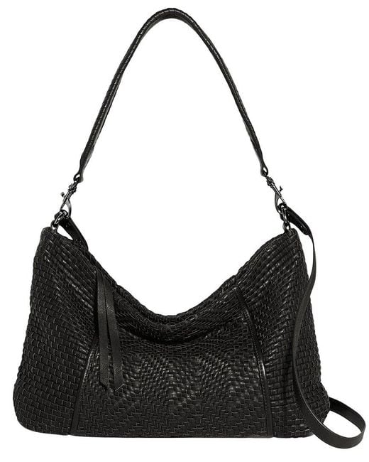 Aimee Kestenberg Black Woven All For Love Convertible Hobo Bag